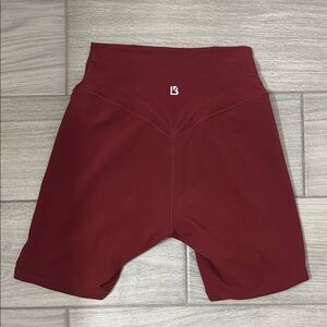 BuffBunny Women's Biker Shorts in Burgundy Res